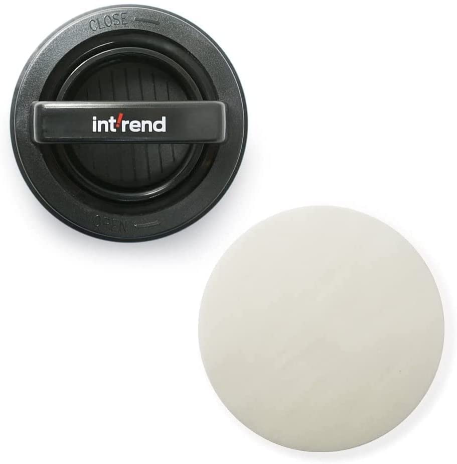 int!rend Burgerpresse 3 in 1 + 60 Backpapiere - DIY Burger Pattie Presse - Perfekter Burger Smasher für Hamburger - Schwarze Patty Bürger Presse für Küche & Grill