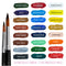 int!rend Acrylfarben Set - 24x Farben je 12 ml + 2 Pinsel - Acryl Farbe für Holz , Leinwand , Ton , Steine & Gips - Acrylfarbe für Modellbau und zum B