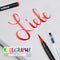 int!rend Brush Pen Set mit 51 Teilen - 24 Aquarellstifte, 2 Wasserstifte, 20 Blätter, 5 Schablonen - Pinselstifte für Kalligraphie & Handlettering
