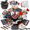 int!rend XXL Geschenkbox Explosionsbox - Mit 5 Fotokarten & 9 Vorlagen + 5 Schablonen + 3 Markern + Stickern & Schleife - Überraschungsbox Geburtstag Fotobox zum selbstgestalten