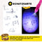 int!rend Zauberstifte Set - 12x Geheimstift + 5X Schablone + 12x Einladungskarte - UV Licht Stift mit Lampe für Kinder - Schwarzlicht Leuchtstifte im Dunkeln wasserlöslich