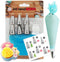 int!rend Starter Spritztüllen Set I 6 Tüllen, ein wiederverwendbarer Silikon Spritzbeutel & eine Reinigungsbürste – so gelingt jedem tolle Dekorationen