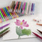 int!rend Dual Tip Brush Pen Set - 36 Farben Pinselstifte + 5 Schablonen - Bullet Journal Dicke und dünne Stifte - Filzstifte Art Marker Set für Erwachsene und Kinder