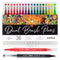 int!rend Dual Tip Brush Pen Set - 36 Farben Pinselstifte + 5 Schablonen - Bullet Journal Dicke und dünne Stifte - Filzstifte Art Marker Set für Erwachsene und Kinder