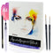 int!rend Aquarellpapier A4 300 g - 30 Seiten Aquarellblock inkl. Wassertankpinsel + 2 Pinsel + Bleistift - Professionelles Watercolor Paper Aquarell & Gouache Mal Block