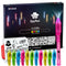 int!rend Zauberstifte Set - 12x Geheimstift + 5X Schablone + 12x Einladungskarte - UV Licht Stift mit Lampe für Kinder - Schwarzlicht Leuchtstifte im Dunkeln wasserlöslich