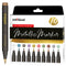 int!rend Premium Metallic Marker Set | 10 Metallic Stifte mit feiner Spitze, 5 Schablonen, DIY Fotoalbum Metallic Marker pen, Scrapbooking, schwarzes u. weißes Papier, Bemalen von Steinen, Holz, Glas