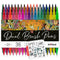 int!rend Dual Tip Brush Pen Set - 36 Farben Pinselstifte + 5 Schablonen - Bullet Journal Dicke und dünne Stifte - Filzstifte Art Marker Set für Erwachsene und Kinder