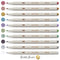 int!rend ultradünne Metallic Marker I 10 Handlettering Stifte Set mit feiner Spitze für DIY Fotoalbum , Scrapbooking, schwarzes u. weißes Papier - Stift zum Holz, Plastik und Steine Bemalen