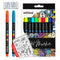 int!rend Textilmarker 25er Set I 20 Bunte, waschmaschinenfeste Stoffmalstifte + 5 Schablonen