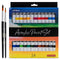 int!rend Acrylfarben Set - 24x Farben je 12 ml + 2 Pinsel - Acryl Farbe für Holz , Leinwand , Ton , Steine & Gips - Acrylfarbe für Modellbau und zum B