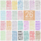 int!rend 26 Schriften Schablonen Set, Buchstaben und Zahlen, Stilrichtungen - Modern, Vintage, Comics und andere - für Bullet Journal, Scrapbooking, Hochzeit, DIY, Malerei, Zeichnen, Bastelzubehör