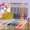 int!rend 33er Gelstifte Set, 30 Gel Stifte I darunter 5 Pastell, 7 Glitzer, 4 Neon und 8 Metallic Pens + 3 Schablonen I optimal für Malbuch, Bilder, Mandala, Fotoalbum