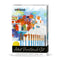 int!rend Pinselset 16-teilig - 12 Premium Malpinsel + 2 Mischpaletten + 1 Schwamm + 1 Bleistift - Set Künstler Pinsel für Acrylfarben Aquarell Ölfarben - Zubehör Malen & Schule